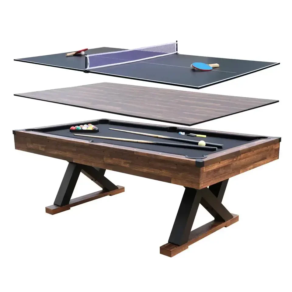 

Custom 7ft 3 In 1 Multifunctional Game Billiards Table Tennis, Dining, Indoor Game Table