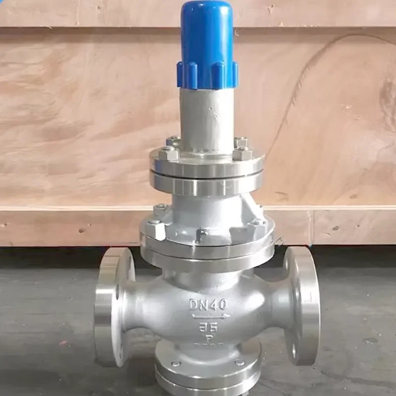 TKFM 304 Stainless Steel Manual Pressure Reducing Valve High Temp Steam Regulator for Boiler Adjustable Flow Control Device