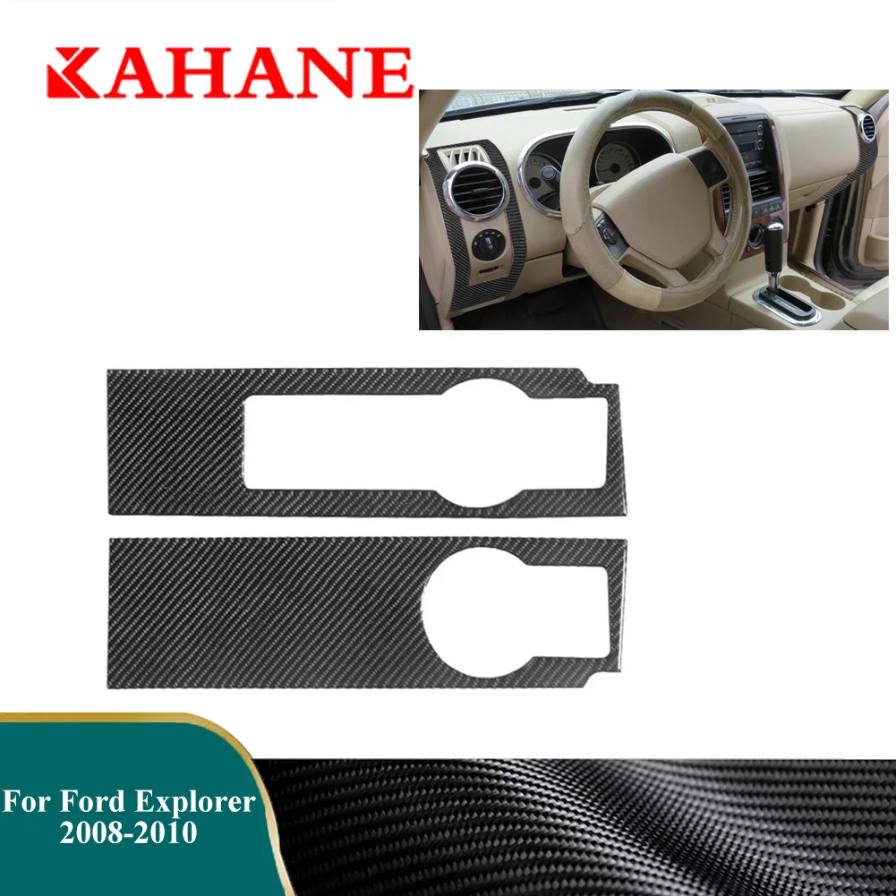 

Car Carbon Fiber Stickers For Ford Explorer 2008 2009 2010 Instrument Panel Cover Trim Auto Interior Mouldings Accessories