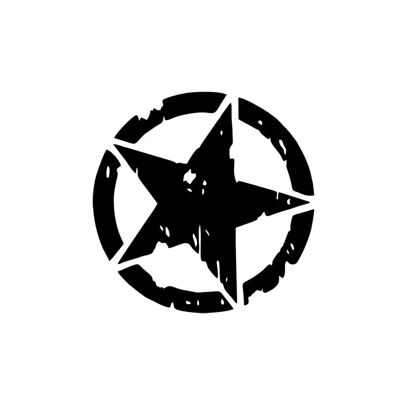 Autoaufkleber Pentagramm Wasserdicht und Sonnenschutz Persönlichkeits-Interessanter Aufkleber Militär-Armee-Stern Motorhaubenaufkleber Auto-Zubehör – Detail 6