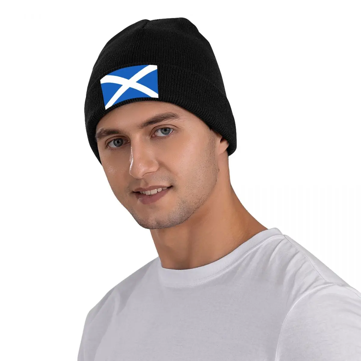 Flag Of Scotland Knit Hat Beanie Autumn Winter Hats Warm Unisex Street Cap for Men Women