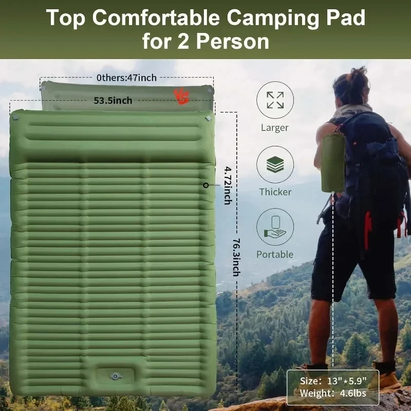 Double Sleeping Pad for Camping,4.75