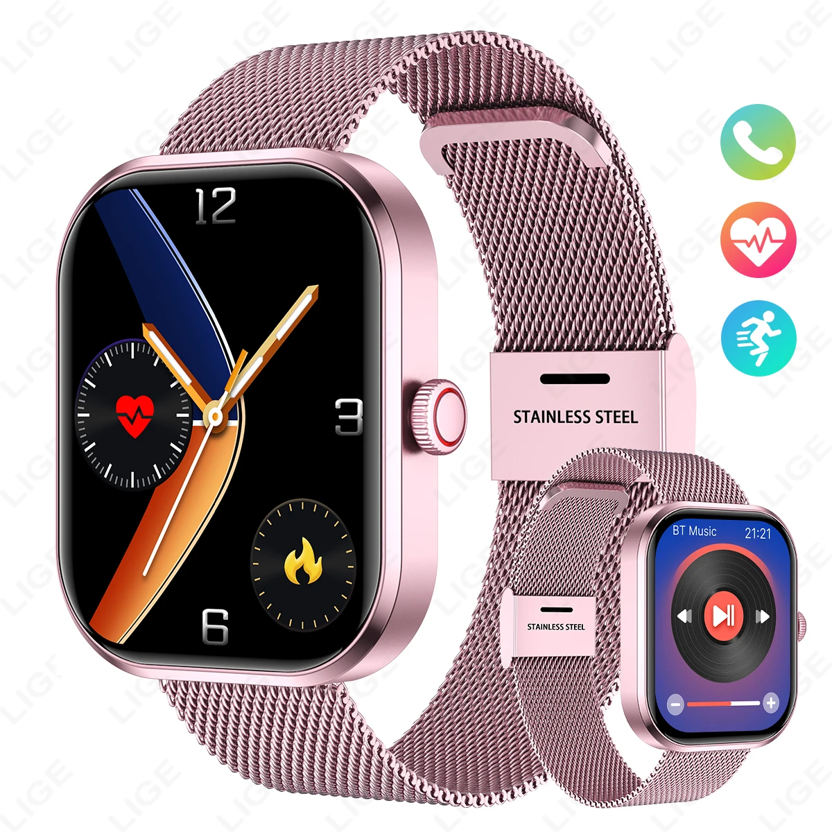 

2026 IPS Large-Screen Smartwatch Multi-Sport Tracking Weather Forecast Smart Wristband Heart Rate Monitoring Fitness Smart Band