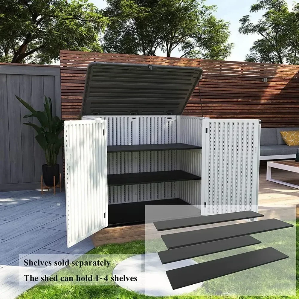 zz Larger Outdoor Storage Shed Weather Resistance, Horizontal Storage Box Waterproof for Garden, Patios, Backyards, 48 Cu.ft - view 3