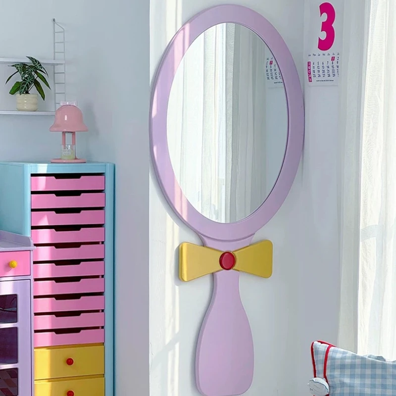 Asymmetrical Modern Mirror Funky Irregular Hanging Makeup Wooden Mirror Decoration Aesthetic Espelhos Living Room Decorations