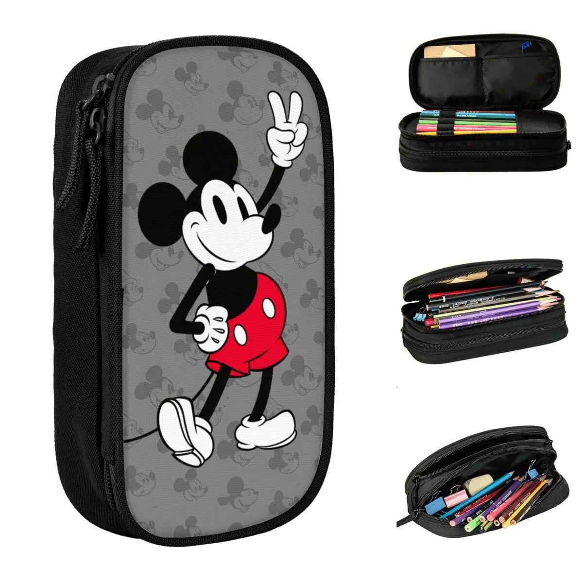 

Оригинальный классический карандаш с Микки Маусом, ранцы для девочек и мальчиков с большим объемом для хранения, школьные принадлежности, подарки, канцелярские принадлежности