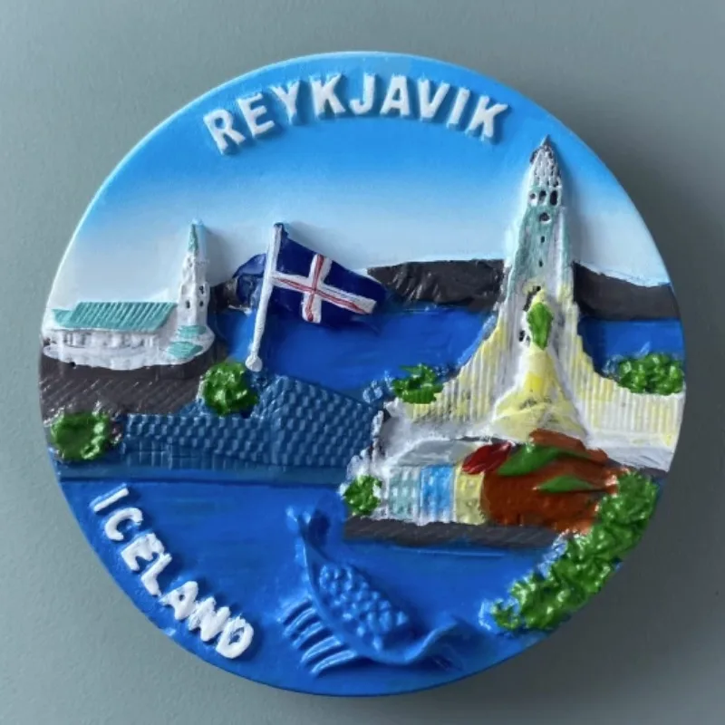 Iceland Fridge Magnets Tourist Souvenirs Reykjavík Fridge Stickers Home Decor Christmas Gifts Photo Wall Magnetic Stickers