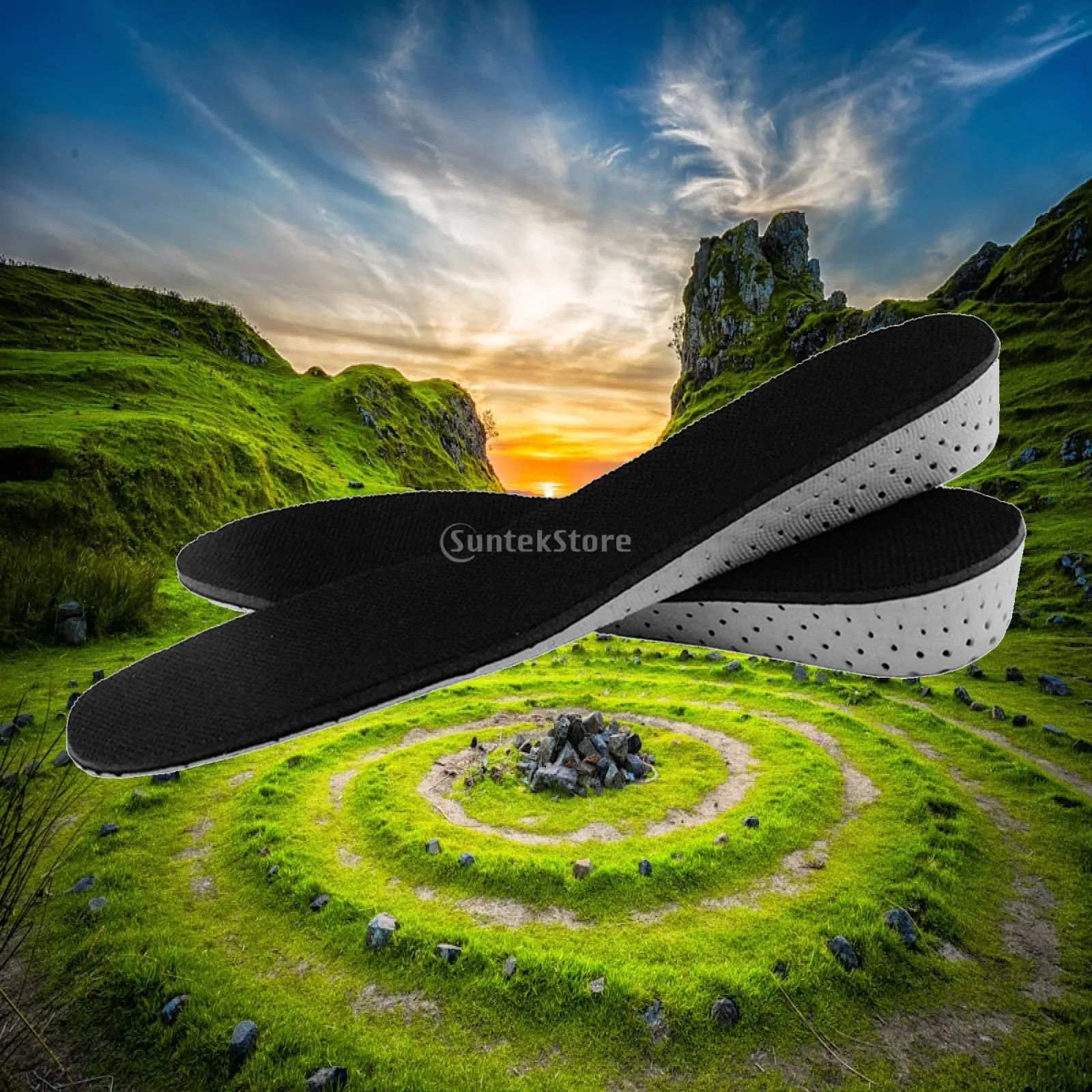 Lightweight Height Increase Insoles for Men Women Breathable EVA Shoe Insert Cushion Pads Shock Absorption Comfortable Heel Lift