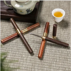 Sandalwood Tea Needle Stainless Steel Tea Knife With Wooden Handle Puer Tea Tools Cone Needle Breaking Prying Tea Brick Ice Pick