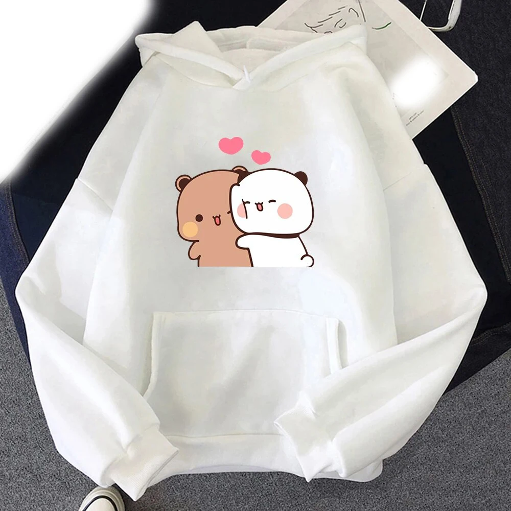 Kawaii Cartoon Bubu Dudu Męska bluza z kapturem Moda męska i damska Prosty sweter z długim rękawem Trend uliczny Y2k Duża bluza