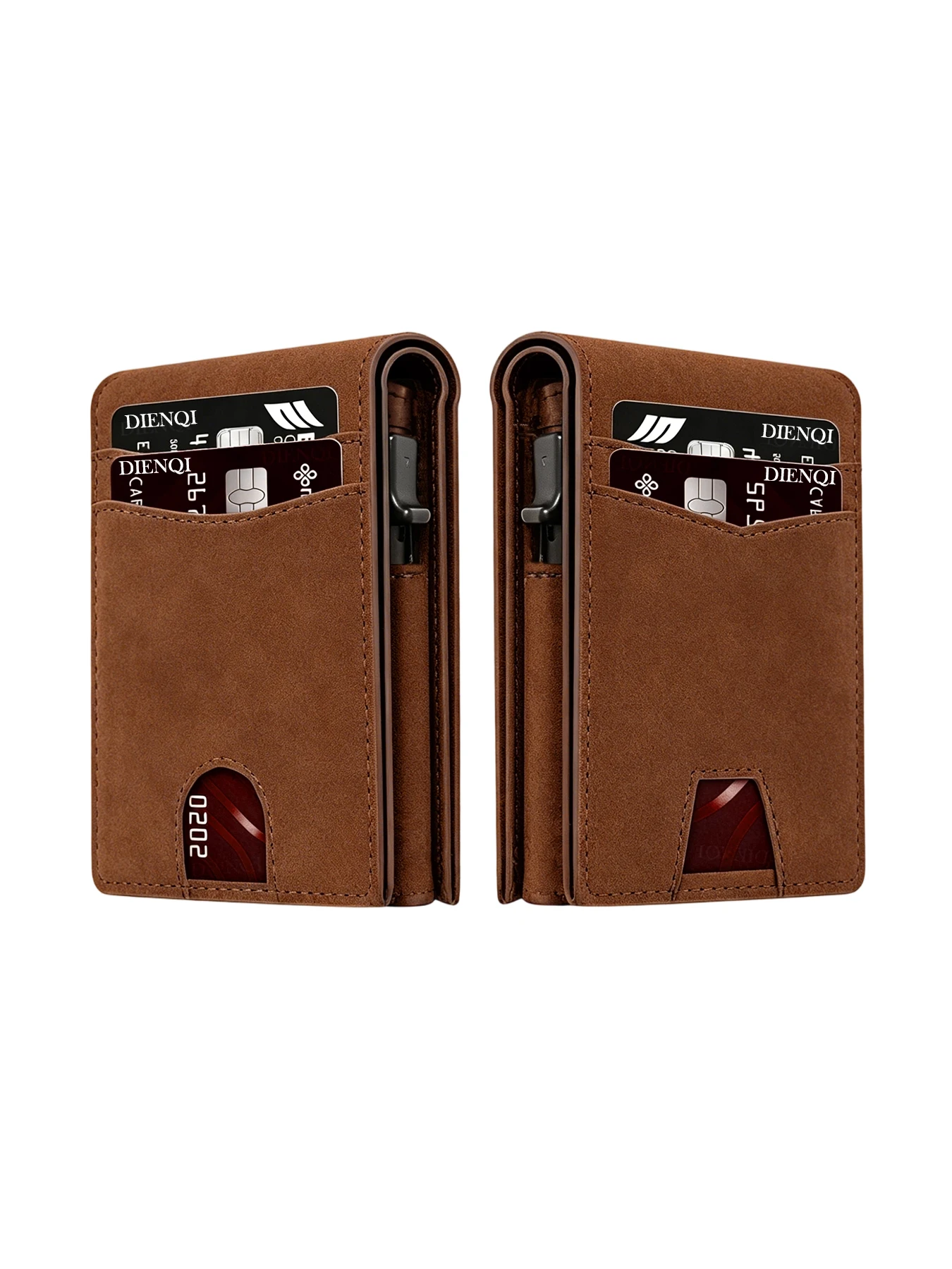 Porte-cartes de crédit RFID DIENQI de haute qualité pour homme, portefeuille de voyage en fibre de carbone, pochette à monnaie, cadeau pour homme