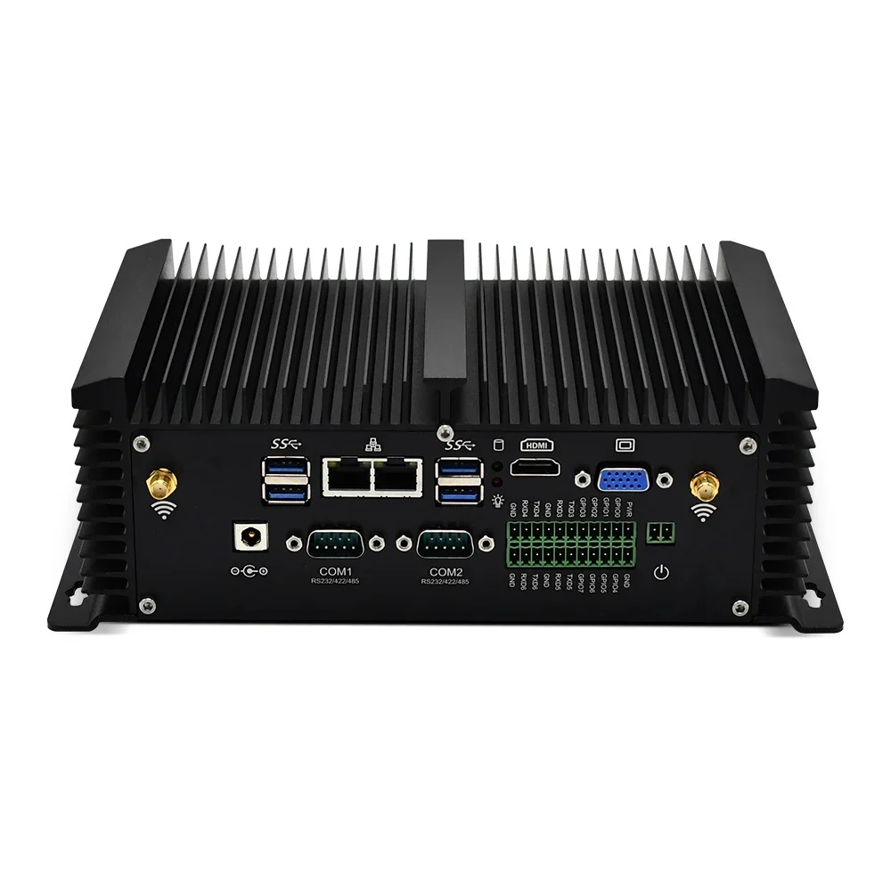 Fanless Industrial Mini PC i7 7500U i5 8250U 2*DDR4 2*Lan Window10 Linux 2*COM GPIO 4G SIM VGA HD WiFi Computer Hardware