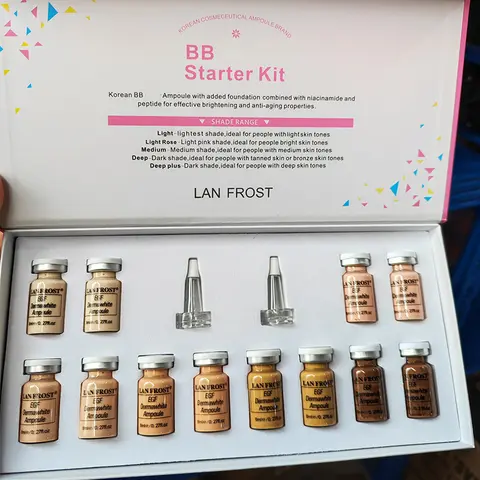 8ml BB 크림 글로우 세럼 앰플 에센스 페이셜 나이아신아마이드/펩타이드 파운데이션 모이스춰라이징 히알루론산 스킨 케어 뷰티