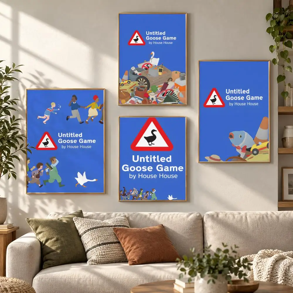 Video U-Untitled Goose Game Poster HD Waterproof Aesthetic Wall For Home Decor Trendy Durable Easy To Apply Art