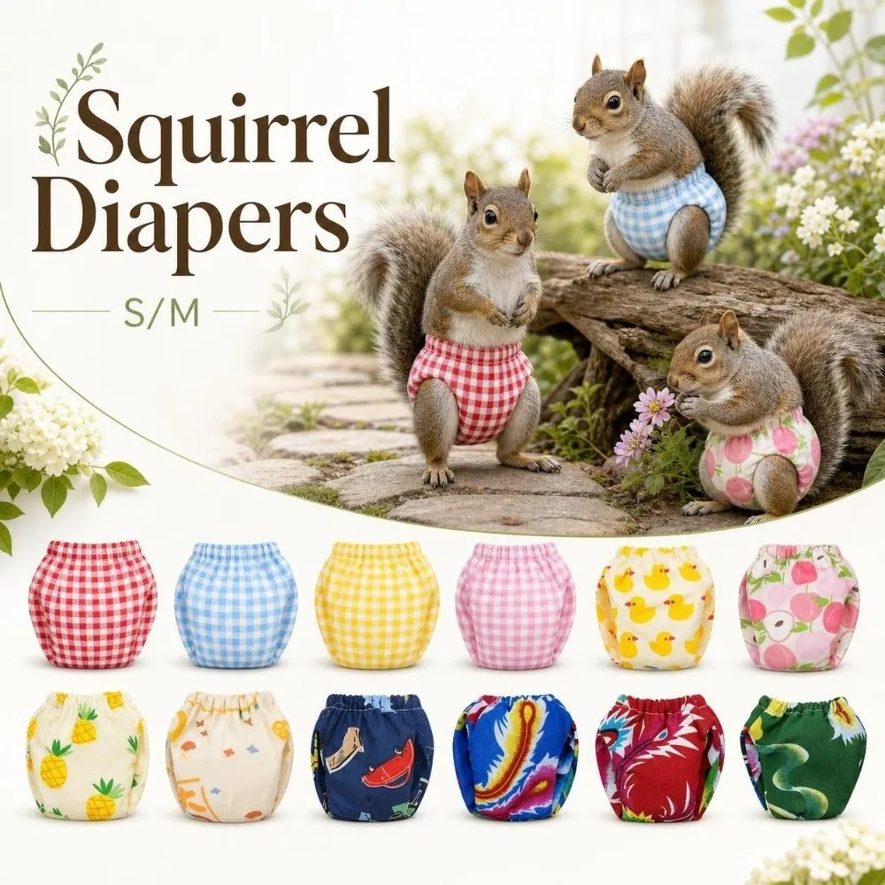 Soft Absorbent Squirrel Diapers Breathable Elasticity Squirrel Underwear Reusable Leak-Proof Pet Menstruation Diaper Rat