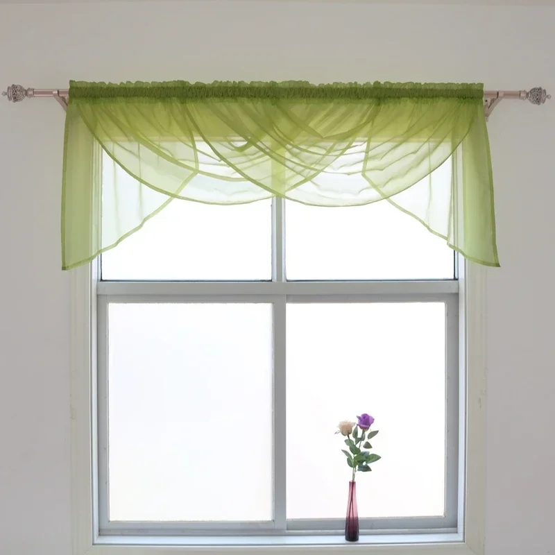 Sheer Voile Curtain Valance for Living Room Window, Home Decor, Fit for Window Width 135-180cm