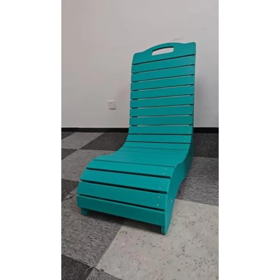 

Шезлонг для бассейна из HDPE с колесами, для улицы, синий, для патио, террасы, двора, бассейна