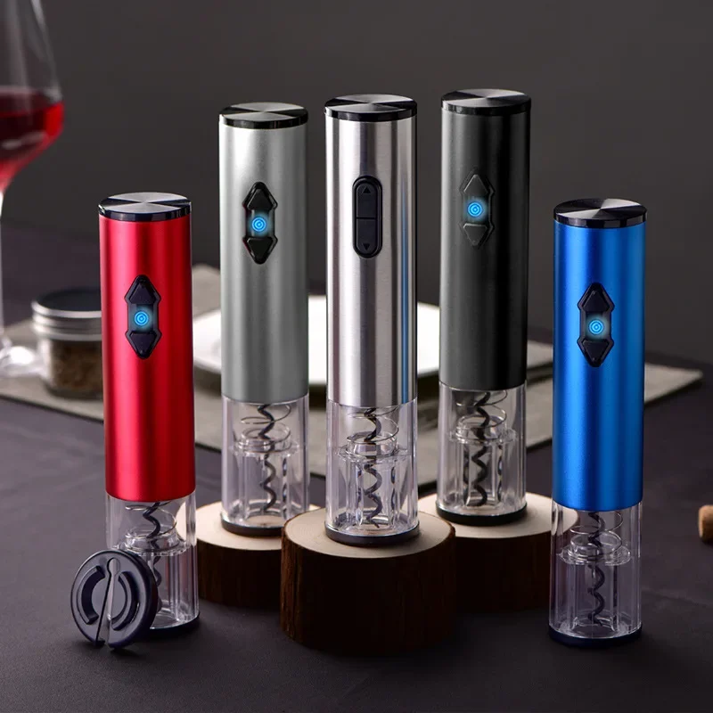 Electric Wine Bottle Opener Automatic Red Wine Corkscrew Rechargeable Wine Opener with Charging Base Wine Tools Kitchen Products