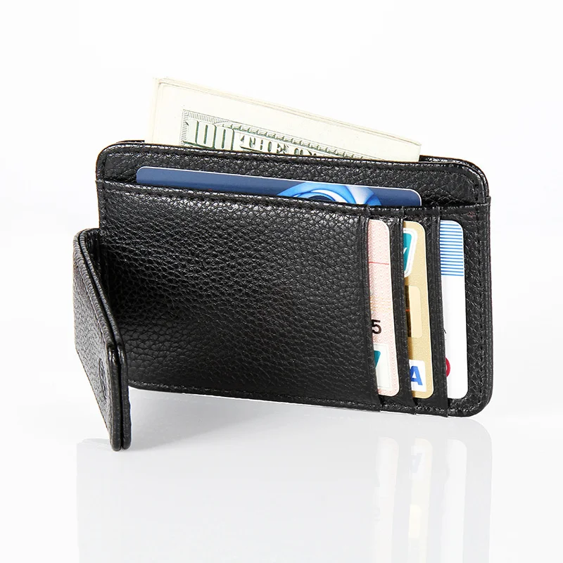 Fashion Bank Credit Card Cover Thin ID Cards Anti-theft Coin Pouch Case Bag Wallet Organizer Business Dollar Clip Card Holder