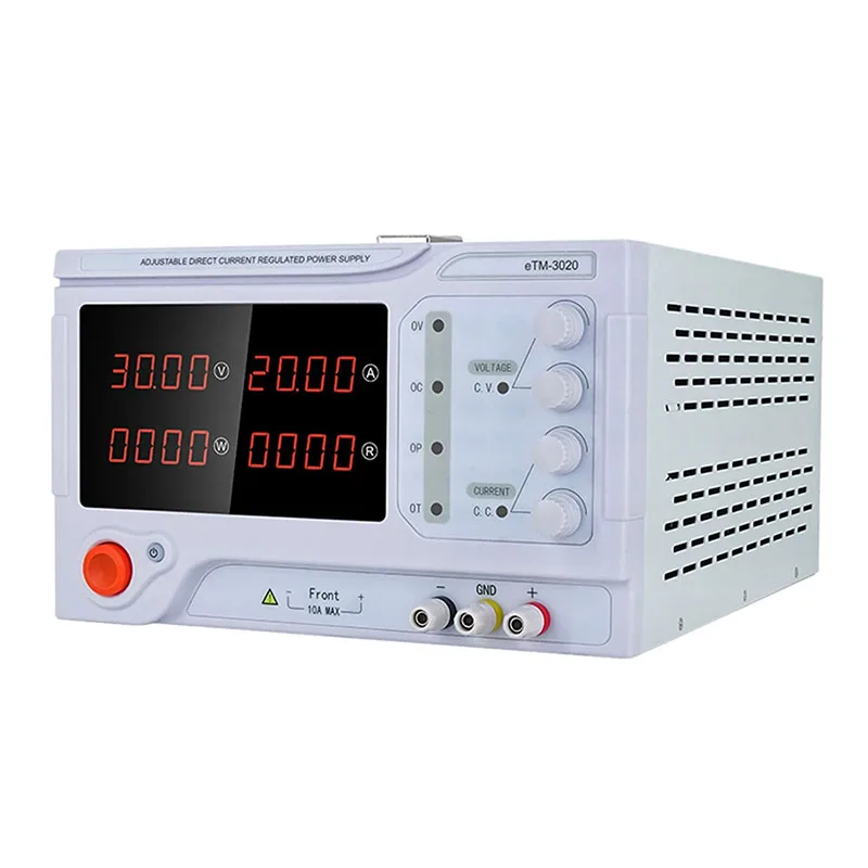 ETM-3020 Adjustable Stabilized DC Power Source 30V High Power Digital Readout For Laboratory Experiment And Device Repair