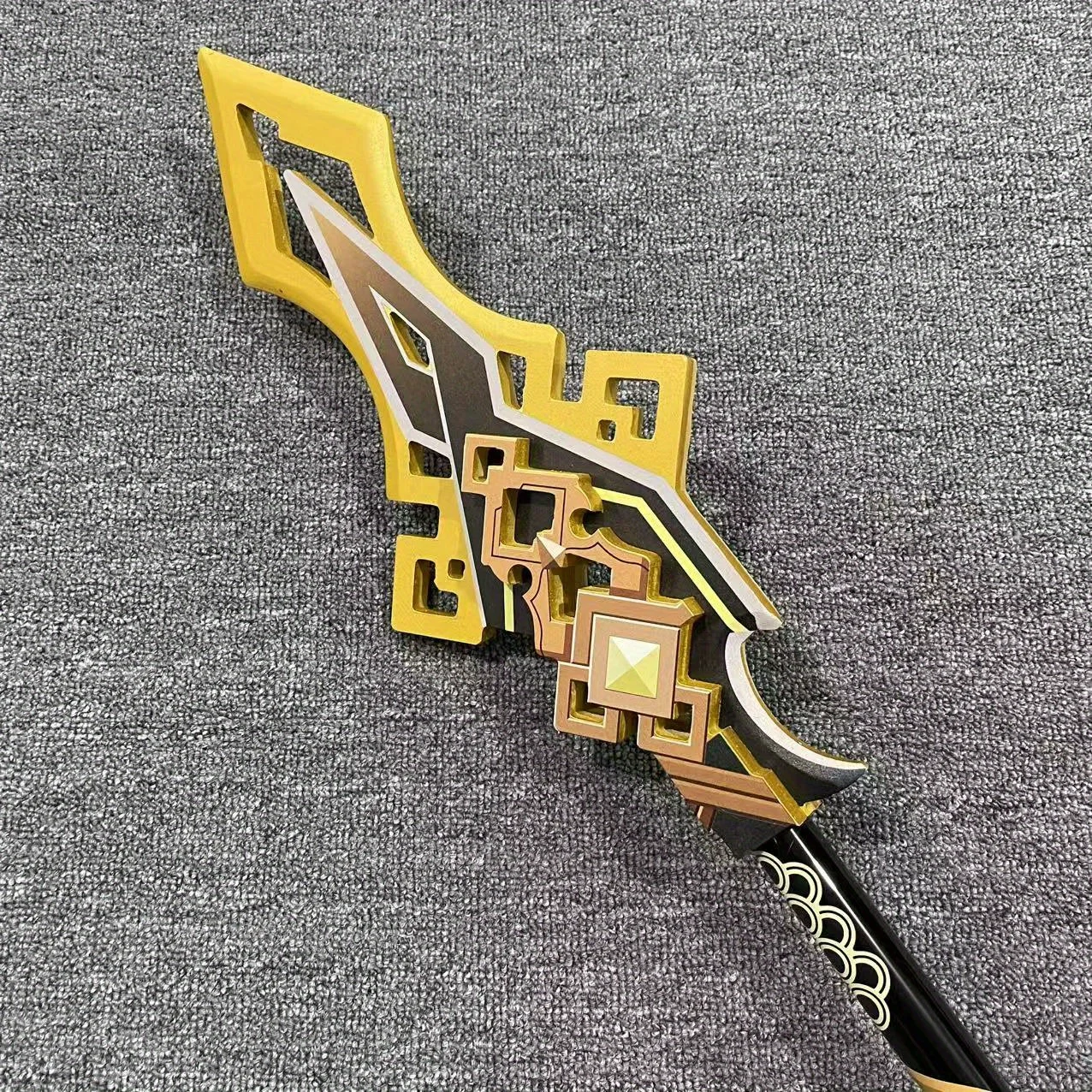 70 بوصة كبيرة Zhongli الرمح كاتانا تأثيري الدعامة أنيمي جينشين تأثير السيف الحجم الحقيقي اليابانية كاتانا الأصلي الساموراي صابر لعبة