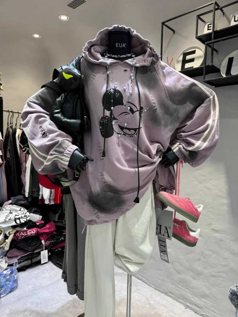 Moda High Street cambiamento graduale Cartoon Hot Diamonds felpe con cappuccio uomini e donne con la stessa coppia cappotto con cappuccio sciolto