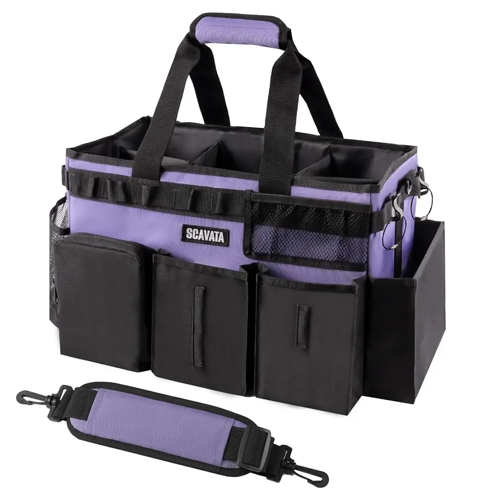 

Wearable Cleaning Caddy Bag, Cleaning Caddy Supplies Organizer With Handle & Shoulder Straps For Housekeepers, Under Sink & Car