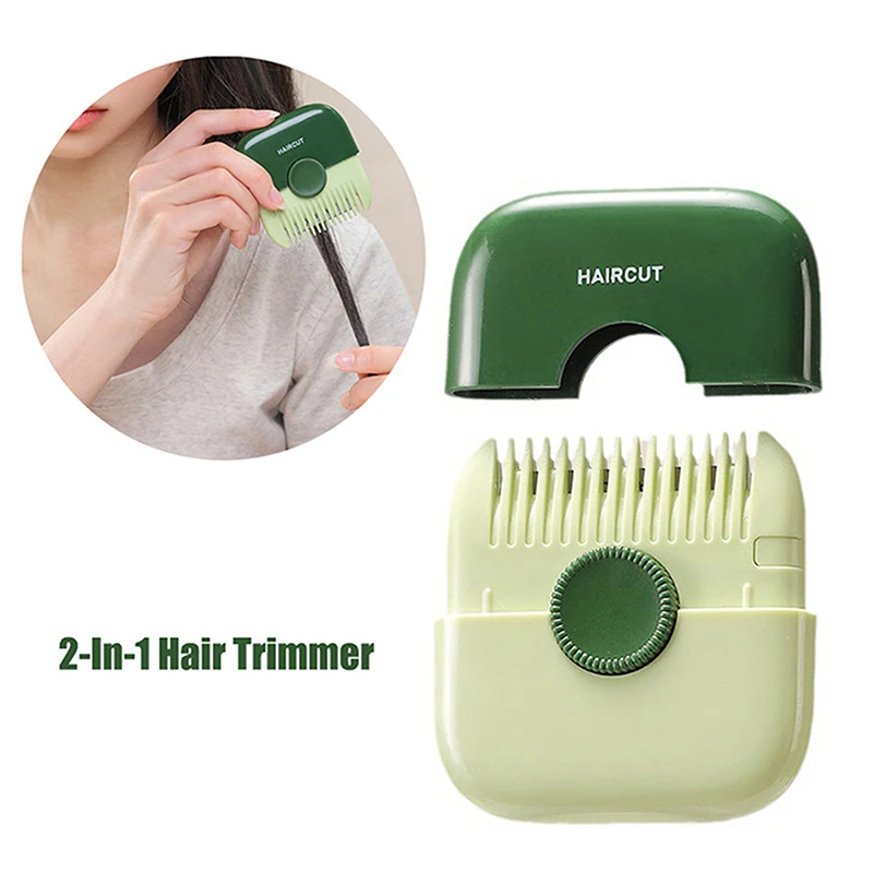 1/2Pcs 2 In 1 เด็กตัดผมและ Hairdressing หวี Trim Bangs และผมบาง Trimmer คู่มือแบบพกพาเด็กผม Clipper