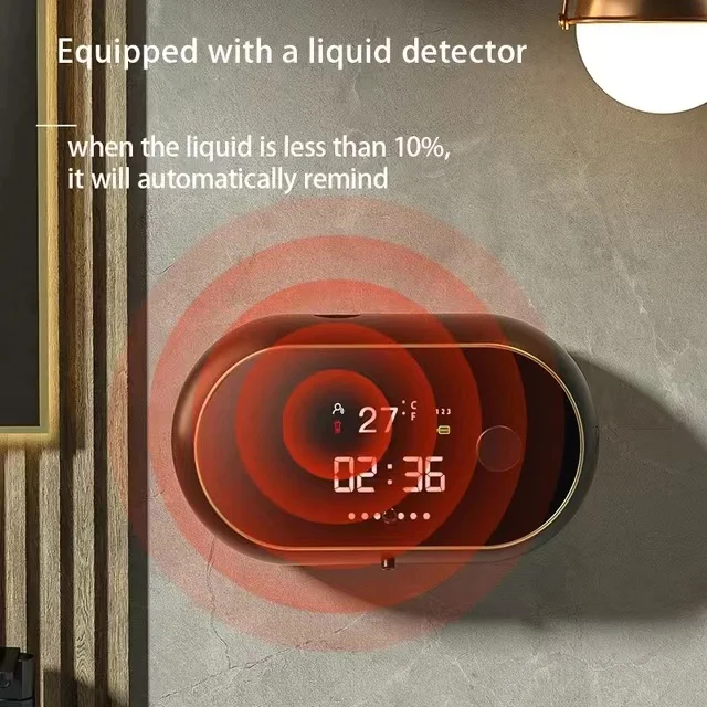 USB Rechargeable Electric Touchless Induction Soap Dispenser with Digital Screen Display Body Induction Liquid Soap Wash Machine