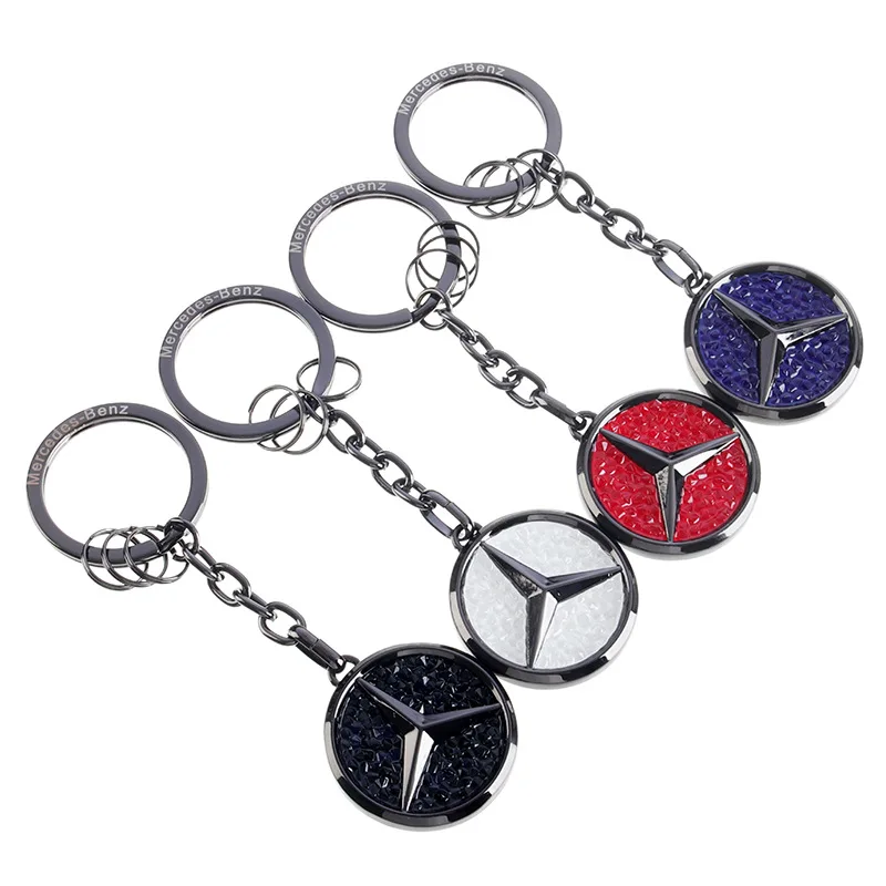 Car Keychain Key Chain Auto Emblem Key Ring Accessories For Mercedes Benz AMG Smart W205 C300 W168 W203 W206 W108 W124 W126 GLA