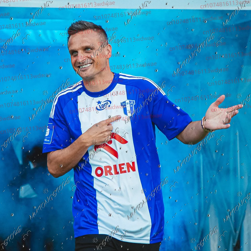 أزياء بولندا لكرة القدم كيت 25-26 Wisła Piloock جيرسي كيت التجفيف السريع Polska كرة القدم جيرسي تي شيرت طفل كرة القدم جيرسي كيت #1