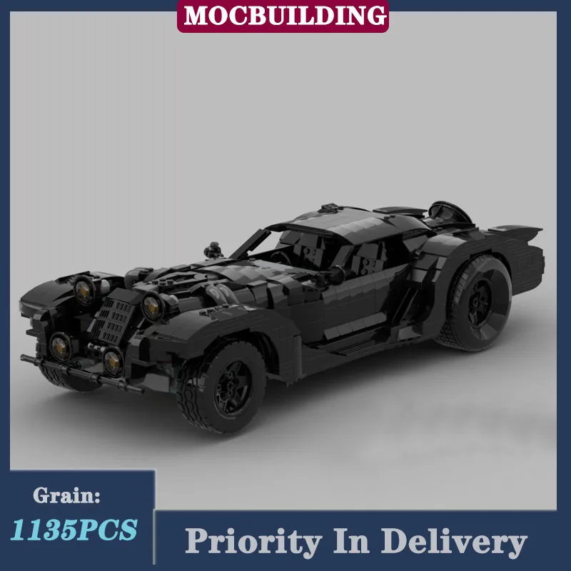 Sports Car Batmobile UCS Series Model Building Block The Animated Car Film Transportation Vehicle MOC Children\'s Toy Gift