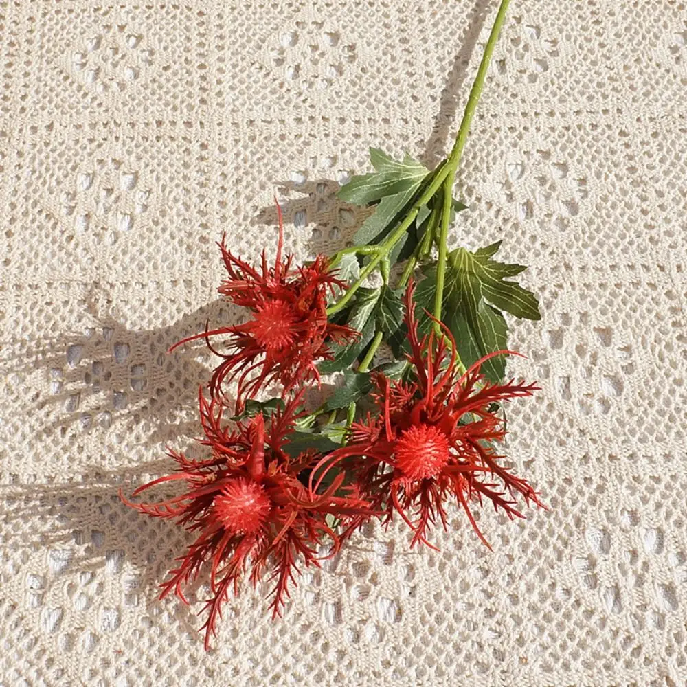 Plastic Artificial Prickly Celery Flower Realistic Non-Fading Fake Flower Handmade Elegant Simulation Plants Home Garden Decor