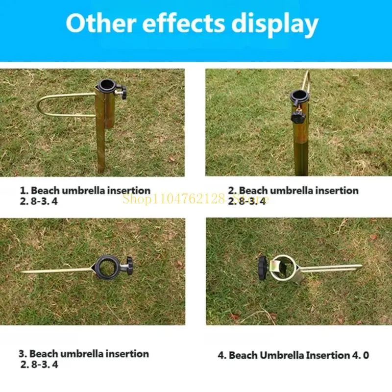Parasol Holder Ground Spikes Outdoor Umbrella Ground Spikes For 2.8 To 3.2Cm Poles Alloy Construction best sale
