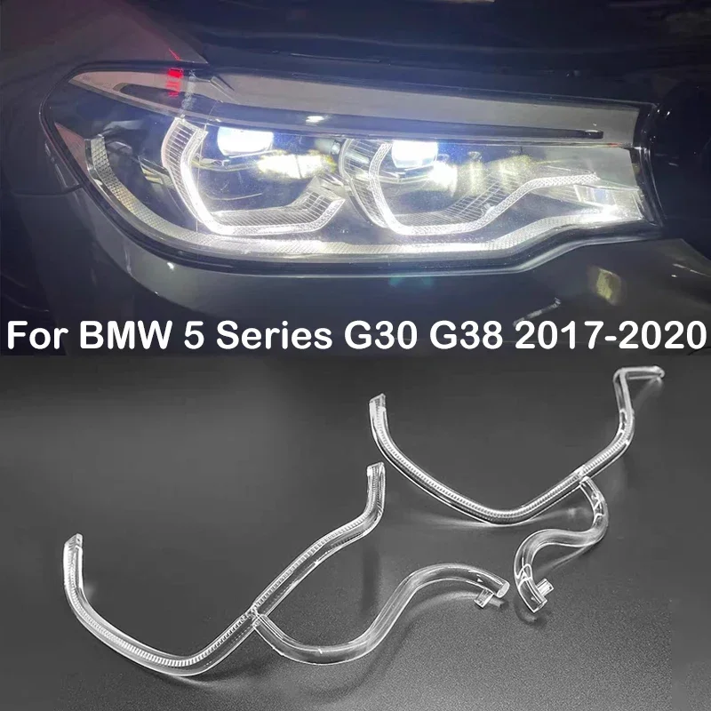 

New！ For BMW 5 Series G30 G38 2017 2018 2019 2020 LED DRL Daytime Running Light Headlight Guide Plate Headlight Angel Eyes Light