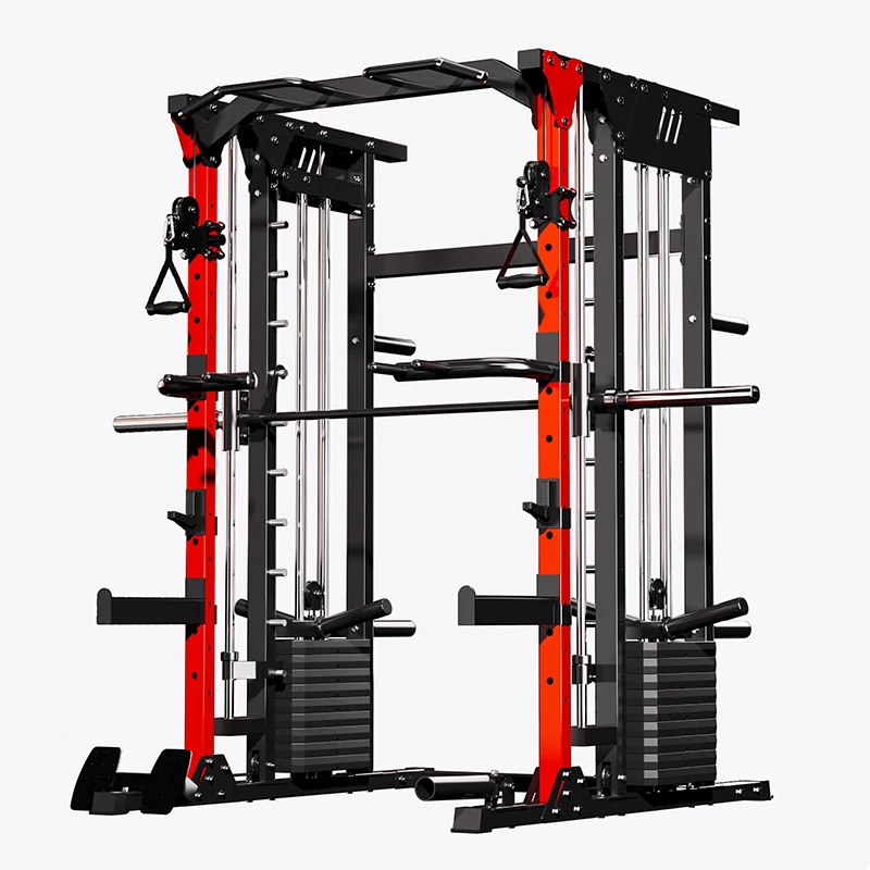 

Smith Machine Multi-Functional Gym Fitness Commercial Use Cable Crossover Power Squat Rack Trainer Equipment From Xiamen Factory