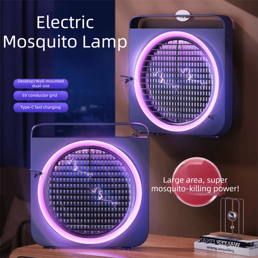 2400v高電圧電気蚊取り器-吊り下げ式-自立式-uvライトショック蚊取りライト-usb充電式-安全設計