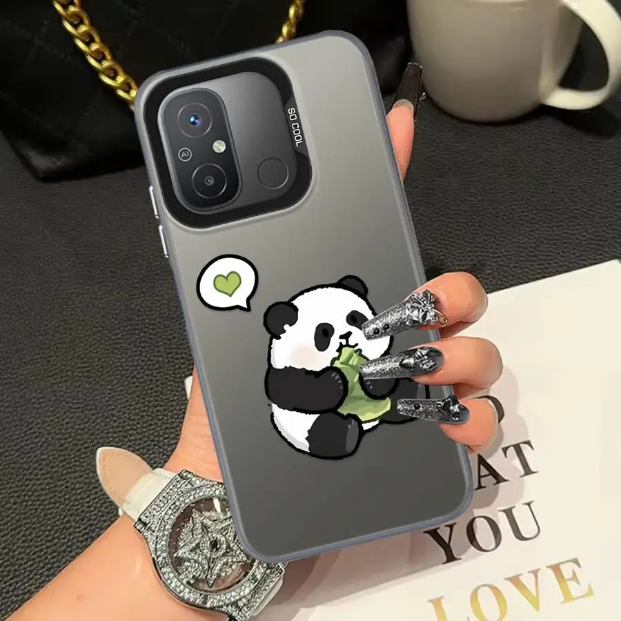 Capa traseira de telefone para Xiaomi Redmi 9T 10C A5 9C 13C 12C 14C A1 A2 Plus K60 Panda fofo
