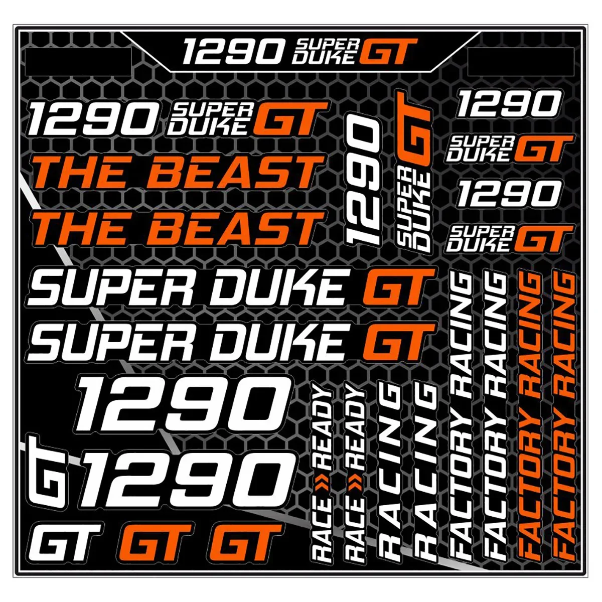 For Ktm Duke 1290 Super Gt Sticker Kit Logo Decal