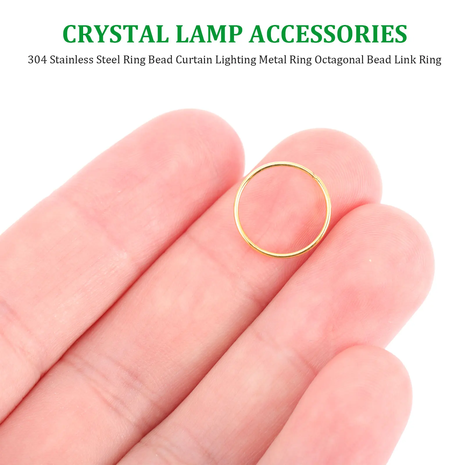 

300pcs Stainless Steel Bead Curtain Light Fixture Connector Ring For Crystal Pendant Diy Chandelier Replacement Lamp Accessory