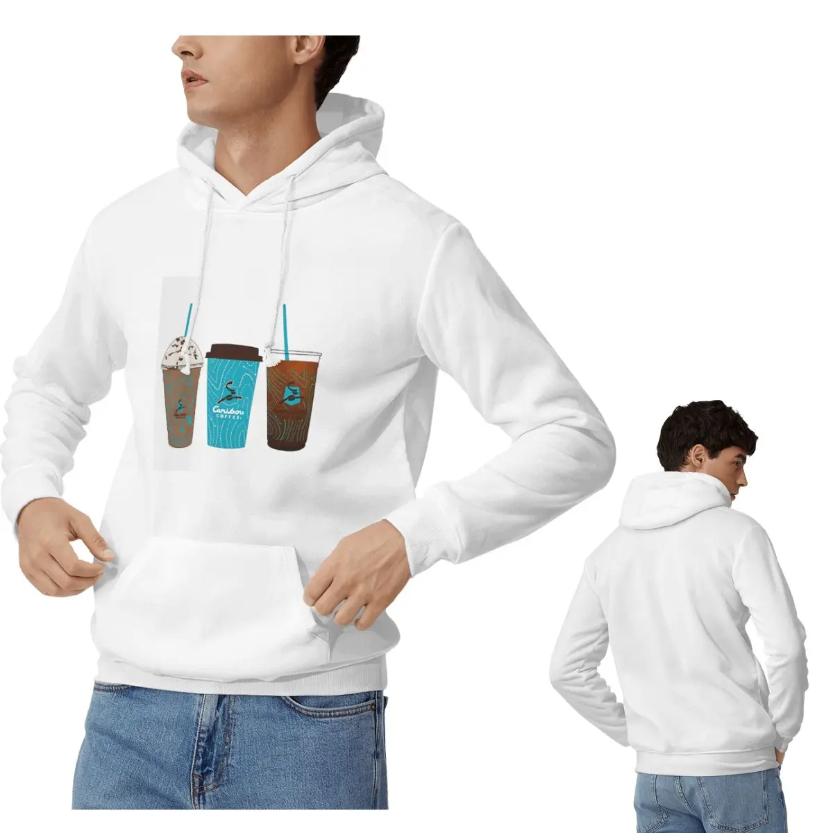 

Caribou Coffee Cups Hoodies Men Women Casual Pullover Sweatshirt Hip Hop Long Sleeve Streetwear Autumn Winter
