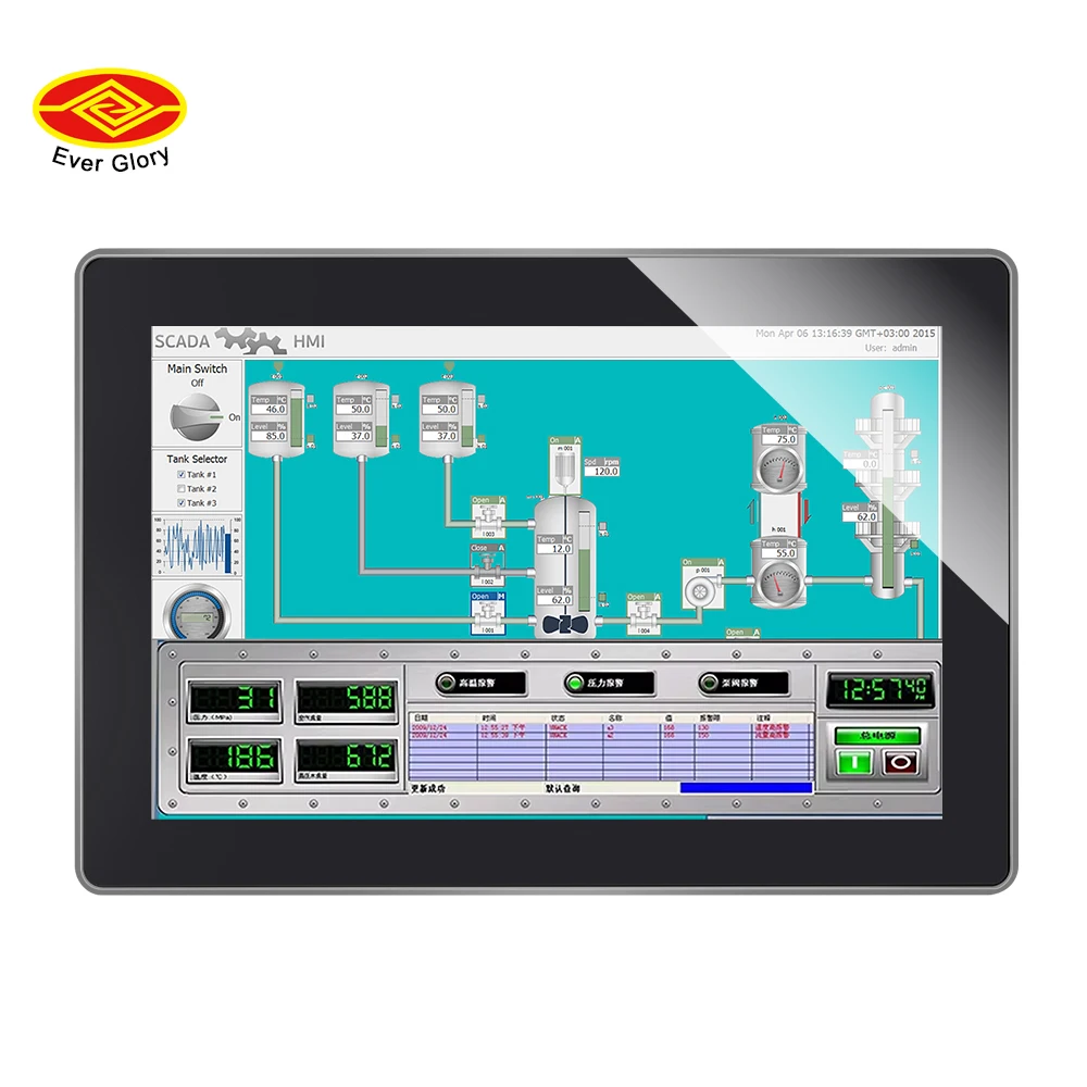 Industrial Embedded Panel PC 15.6 Inch IP65 EMC Touch Screen Capacitive Multi-Touch with USB VGA HD-MI PLC Touch Screen Monitors