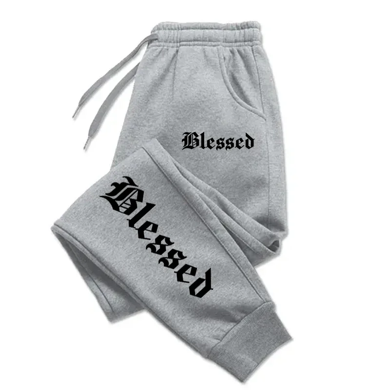 

2025 Letter of Blessing printed men's and women's activewear leggings Sportswear men's drawstring Y2K pants Jogging sweatpants