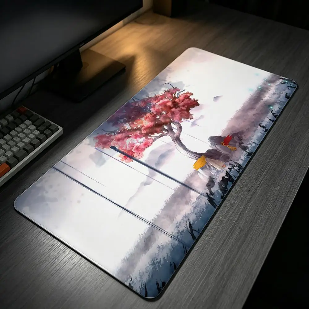 game Child of Light Mouse Pad MousePad Stitched Edge Gaming Anti‑Slip Rubber Base Waterproof Desk Mat For Office Laptop PC