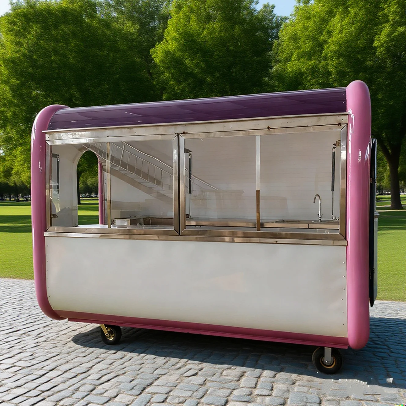 

Custom Mobile Bar Food Trailers Remorque Pizza BBQ Fast Food Truck Food Shop with Full Kitchen for Sale