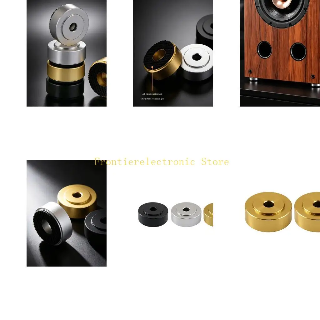 G8DB Record Player Support Feet Aluminum Base with Center Hole Detail