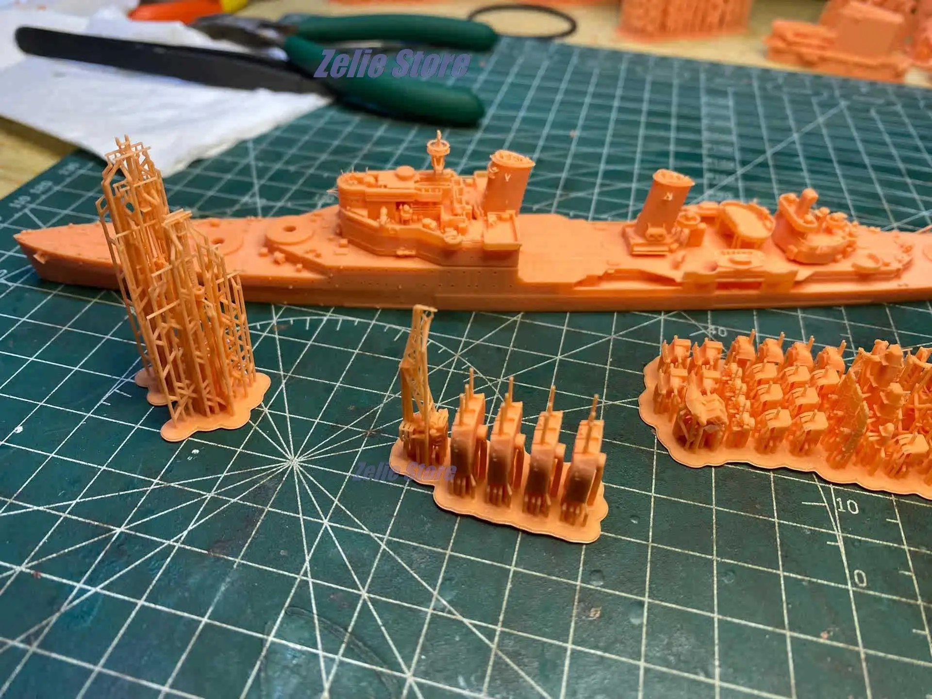 1/700 HMS Liverpool United Kingdom Resin 3D Printed Warship Model Ship Warship Model Assembled Homemade Toys Hobby