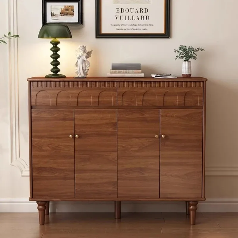 

Modern Wooden Shoe Cabinet Entrance Hall Vintage Minimalist Design Shoe Shelf Fashion Interior Muebles Lounge Suite Furniture
