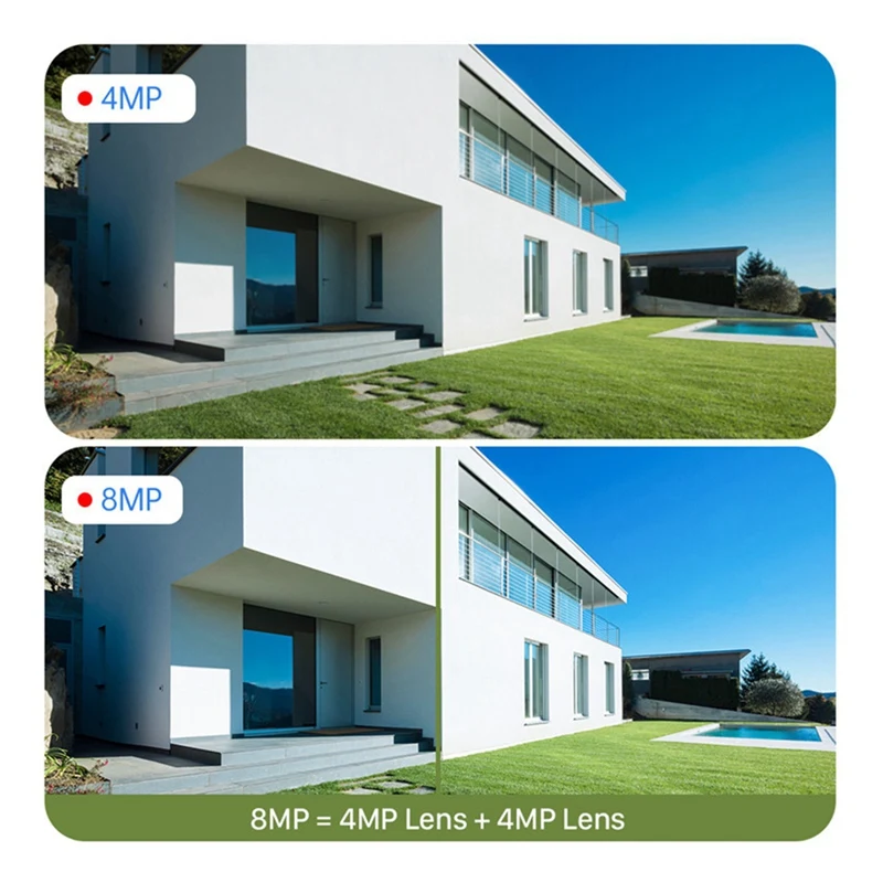 Caméra de surveillance IP WiFi 8MP/4K, dispositif de sécurité sans fil, avec n'aime x8, suivi automatique et audio/vidéo