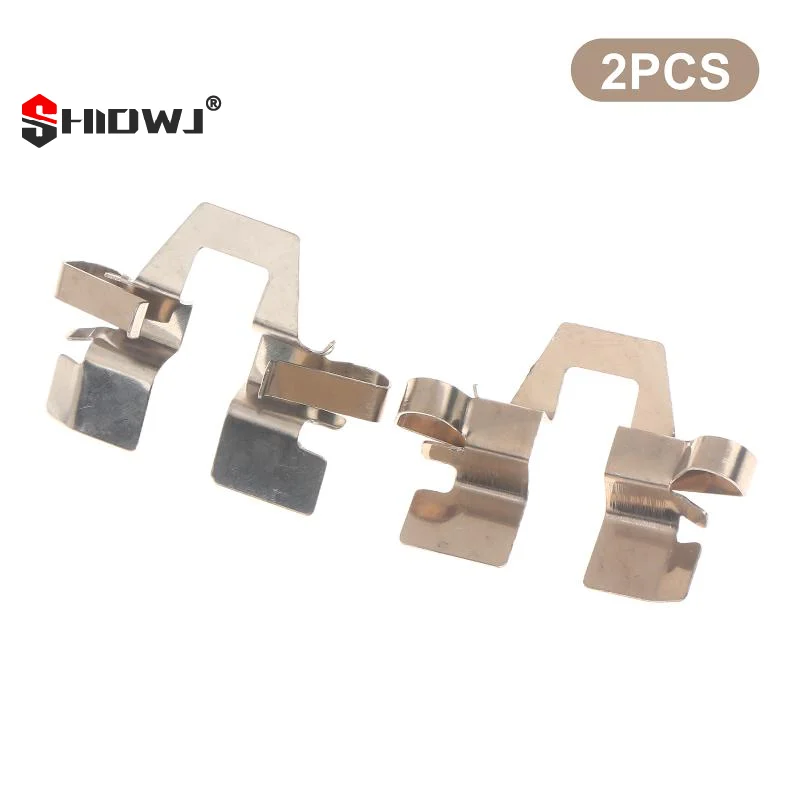 2pcs Motorcycle Caliper Lower Pump Brake Pump Stainless Steel Spring Plate Motorcycle Caliper Brake Pads